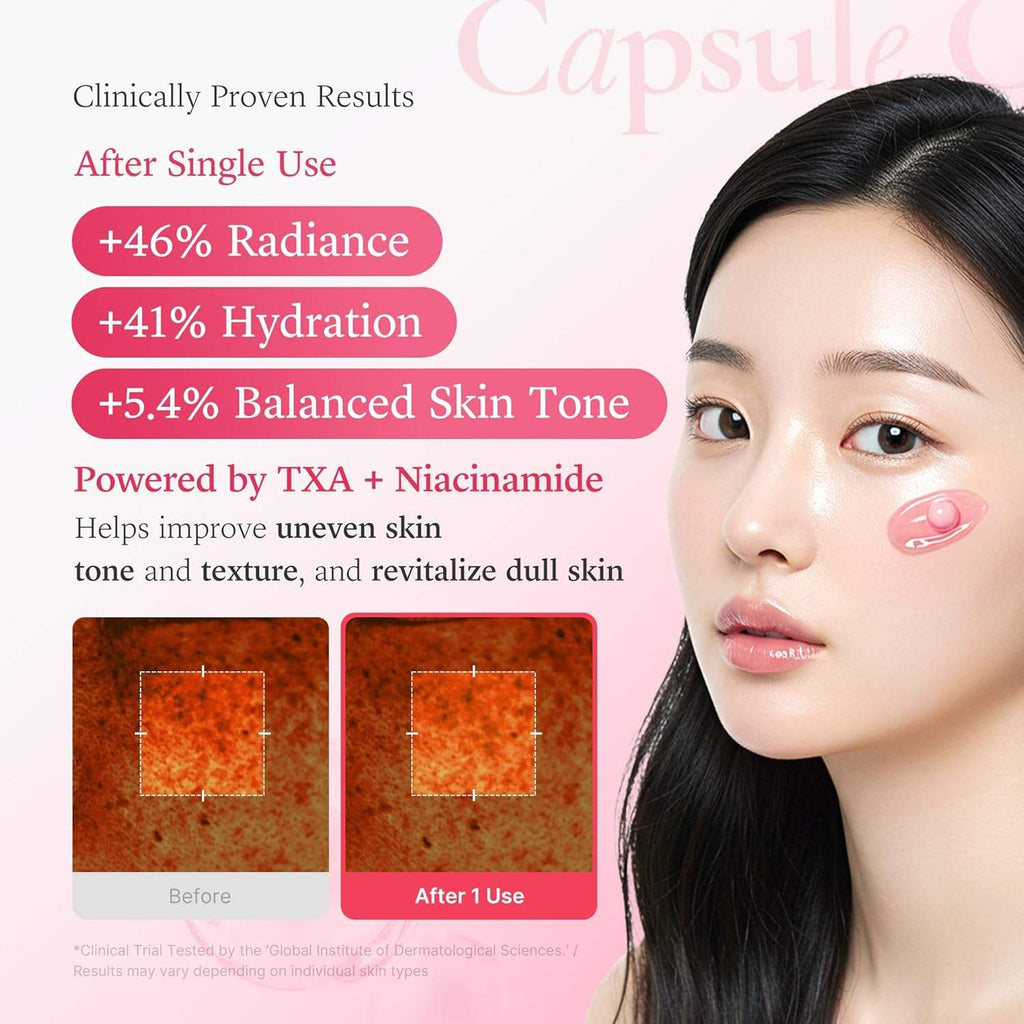 ក្រែម Medicube Cream TXA+Niacinamide Capsule Cream ក្រែមផ្តល់សំណើមពីរជាន់ ភ្លឺរលោង